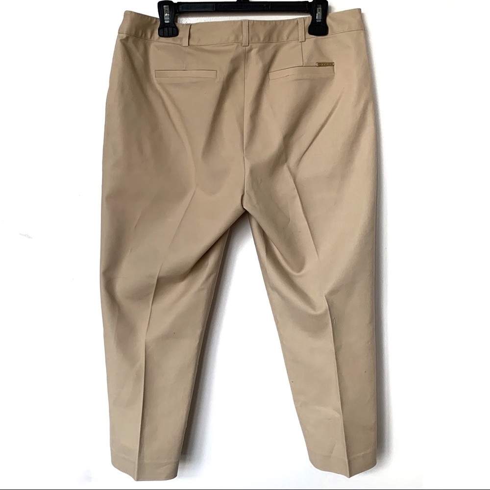 MICHAEL KORS Beige Khaki Straight Leg Capri Pants Size 10 - Picture 9 of 17